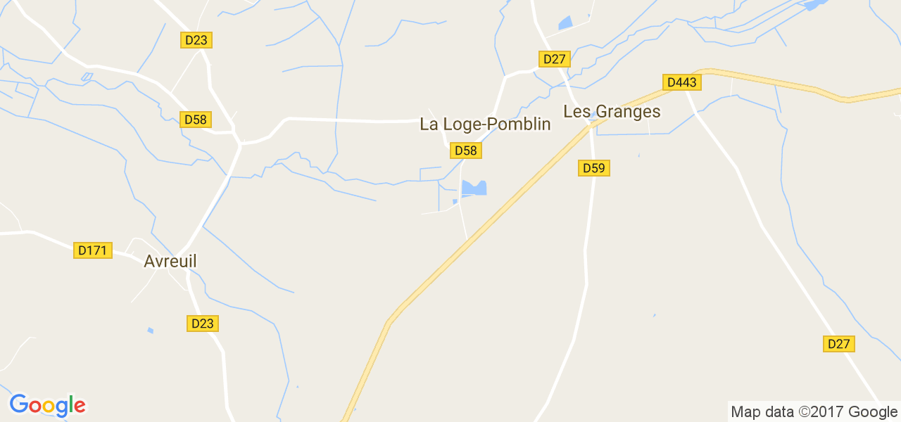 map de la ville de La Loge-Pomblin