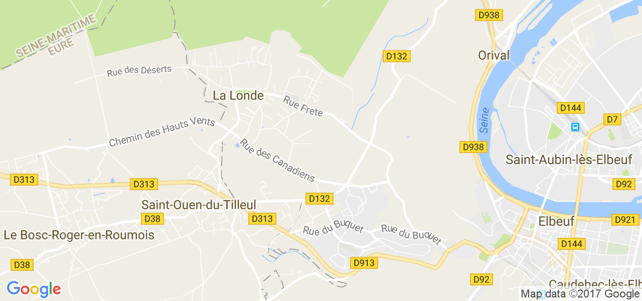 map de la ville de La Londe