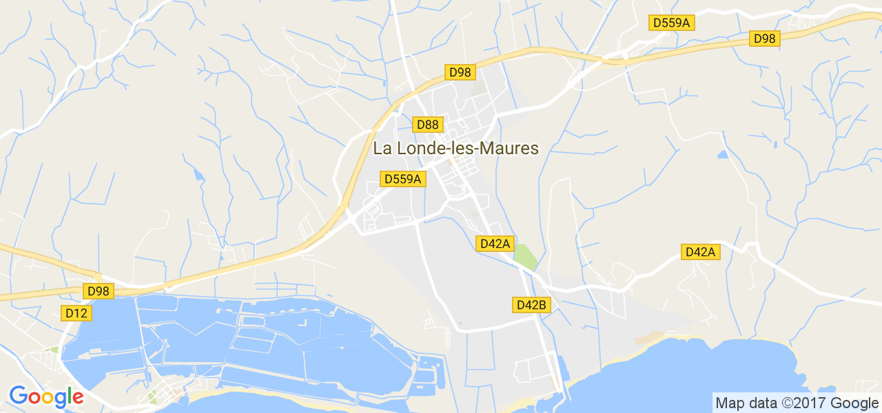 map de la ville de La Londe-les-Maures