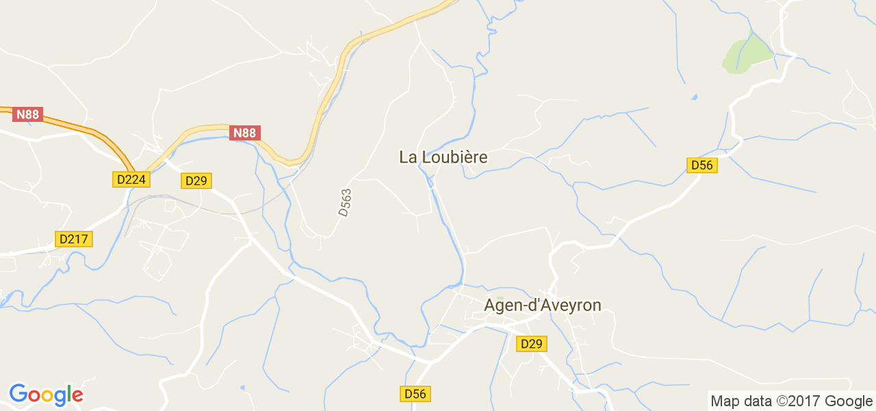 map de la ville de La Loubière