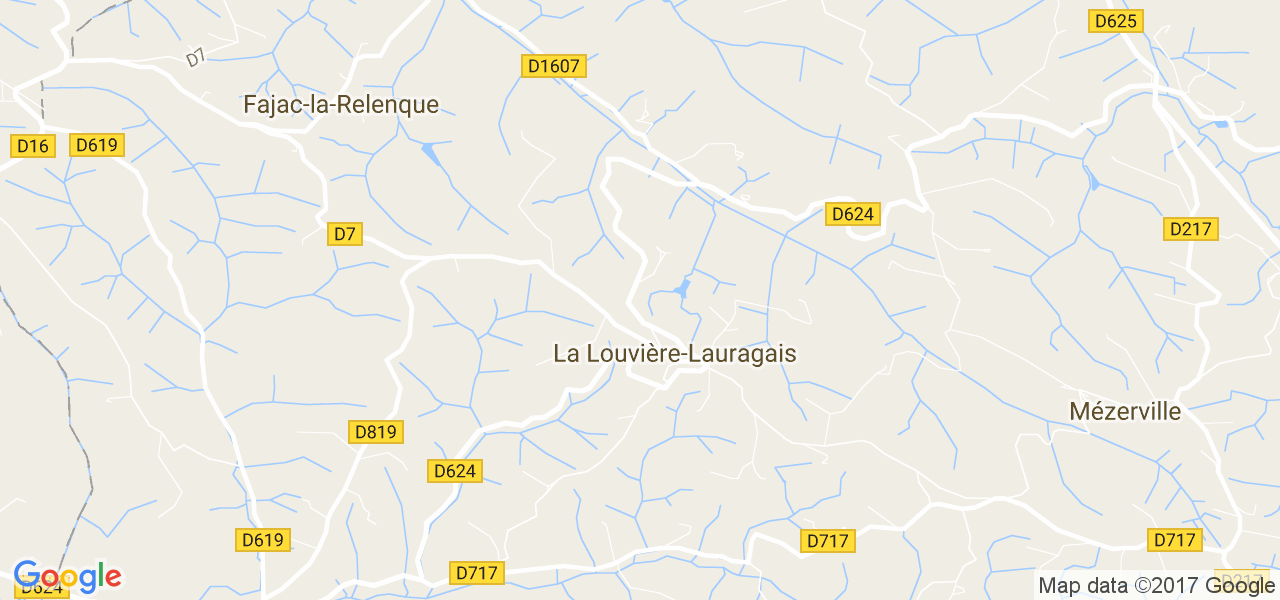 map de la ville de La Louvière-Lauragais