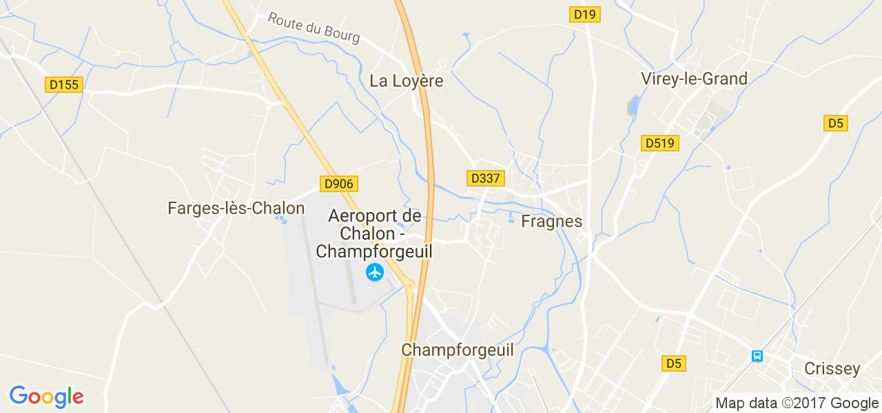 map de la ville de La Loyère