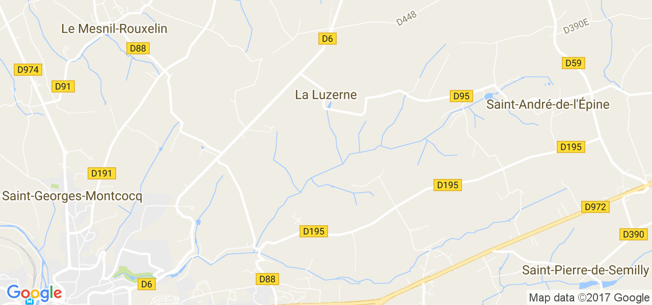 map de la ville de La Luzerne