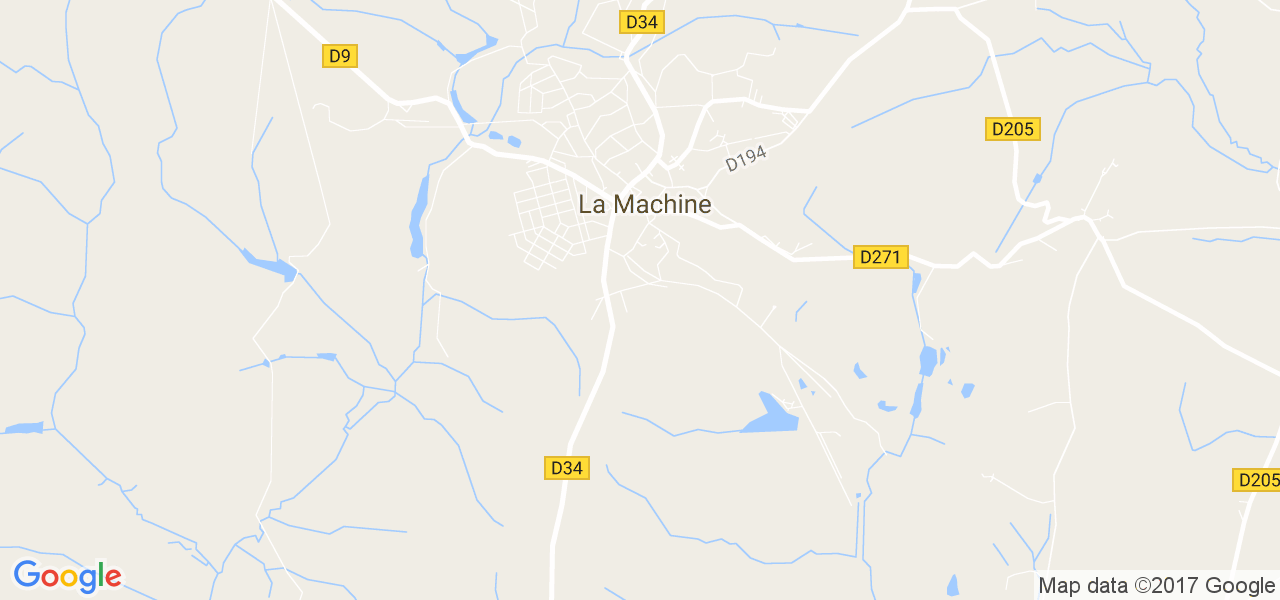 map de la ville de La Machine