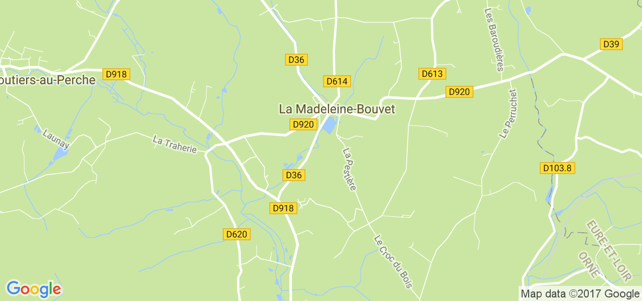 map de la ville de La Madeleine-Bouvet