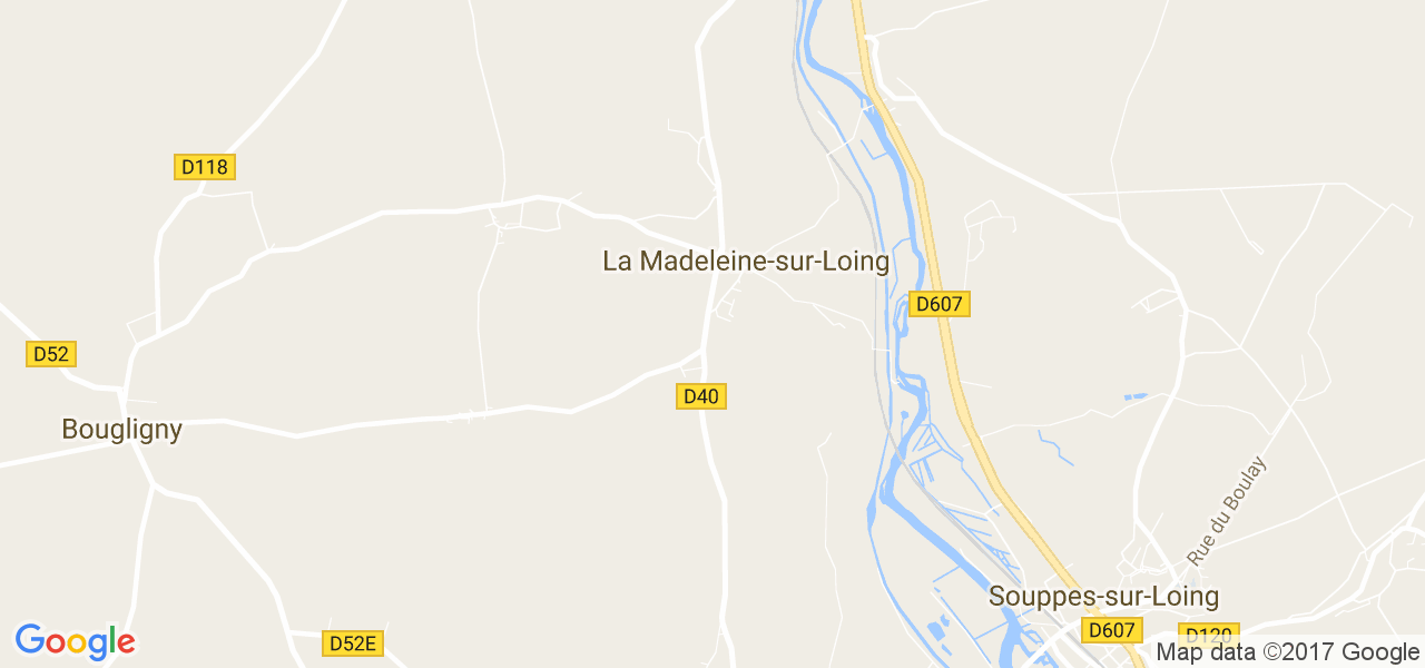 map de la ville de La Madeleine-sur-Loing