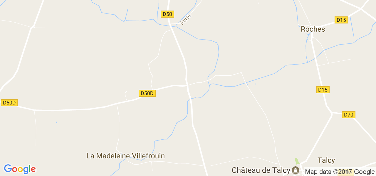 map de la ville de La Madeleine-Villefrouin