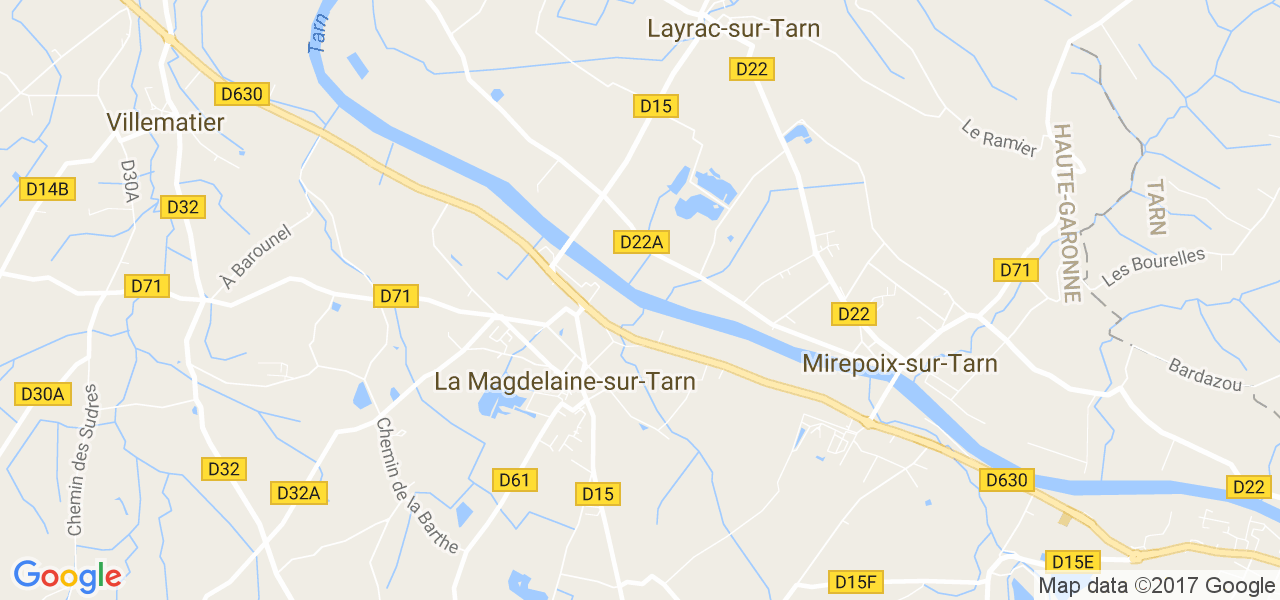 map de la ville de La Magdelaine-sur-Tarn