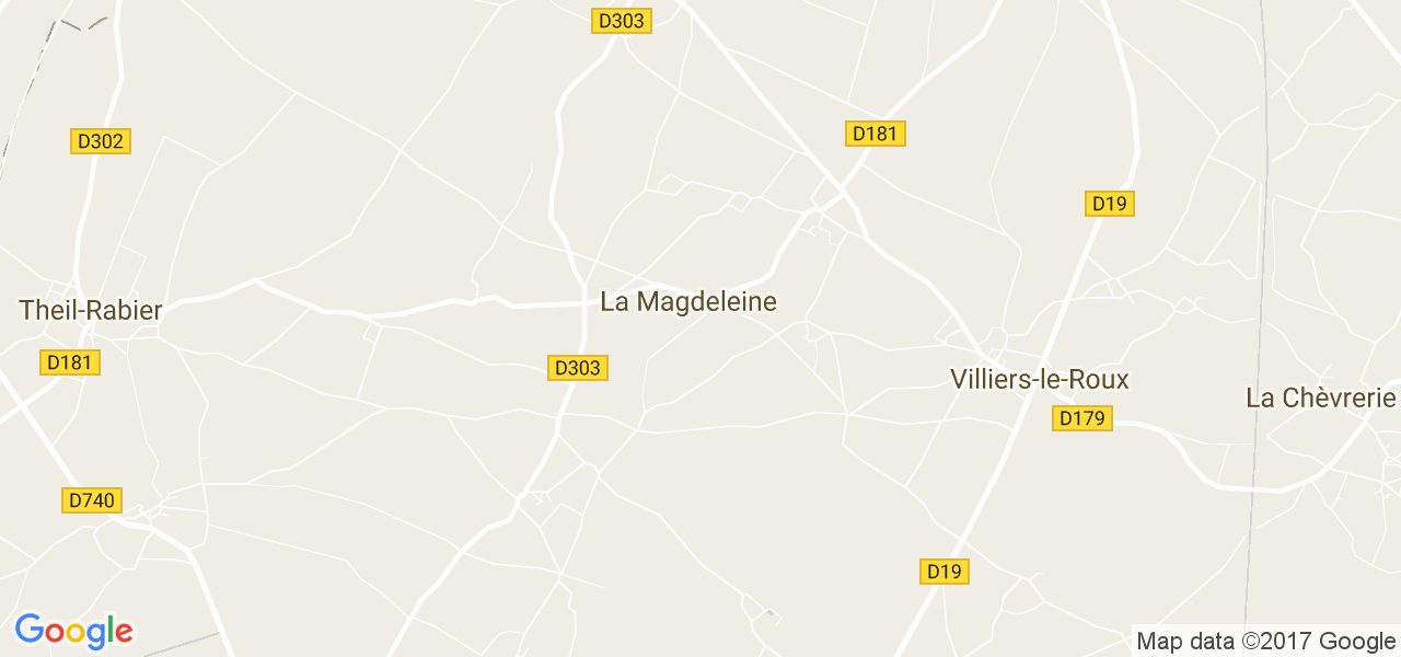 map de la ville de La Magdeleine