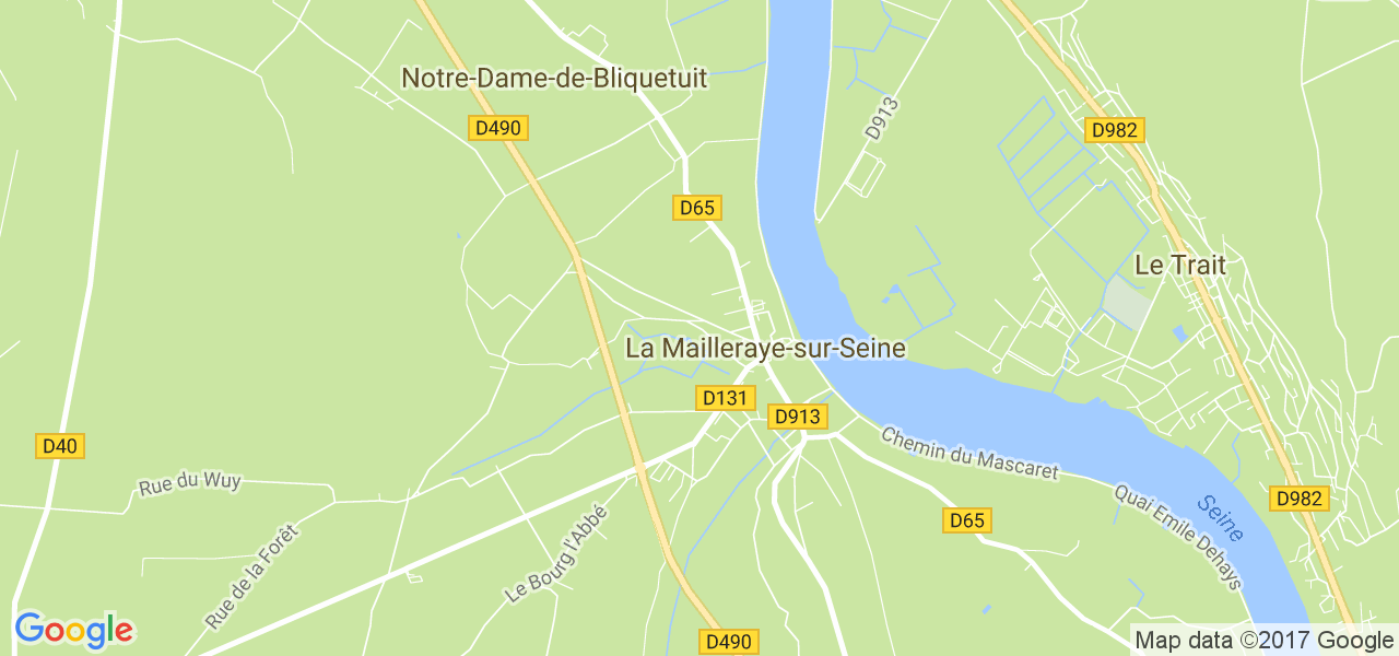 map de la ville de La Mailleraye-sur-Seine