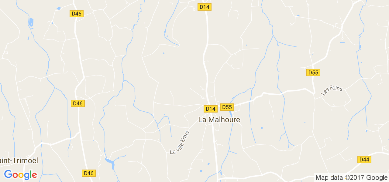 map de la ville de La Malhoure