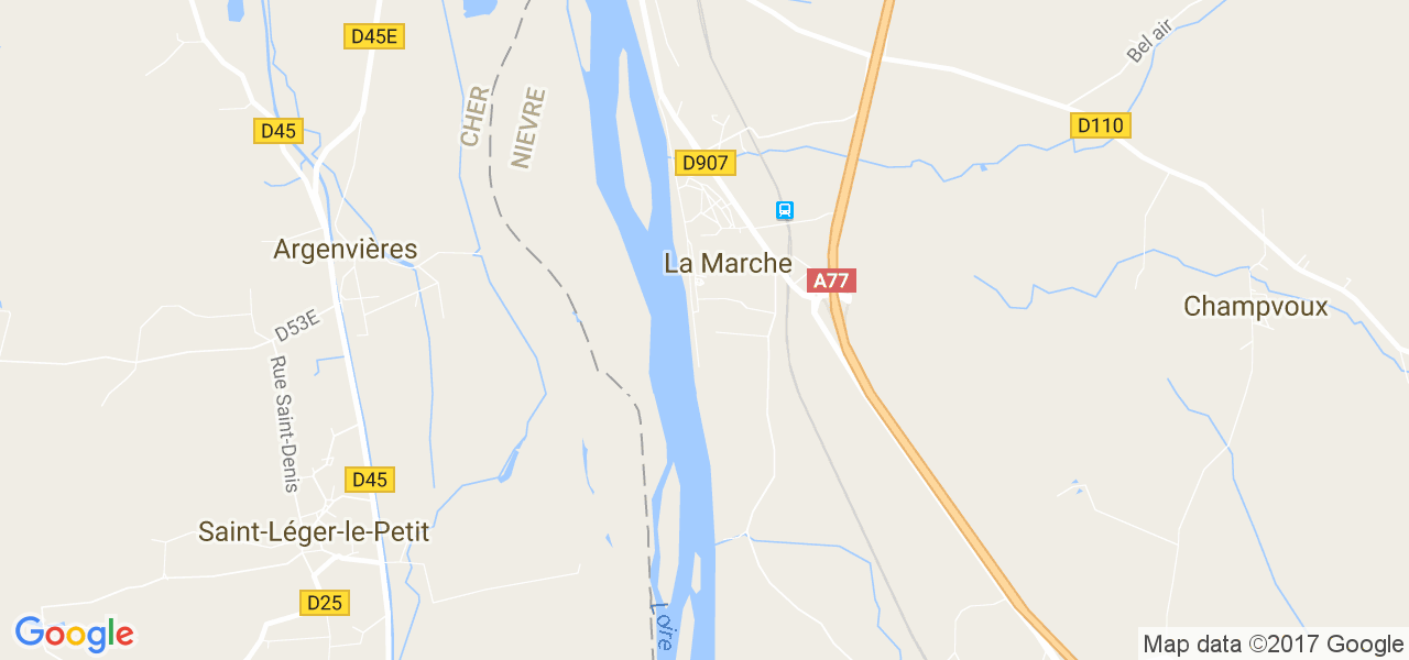 map de la ville de La Marche