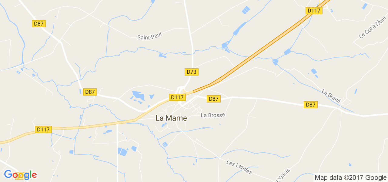 map de la ville de La Marne