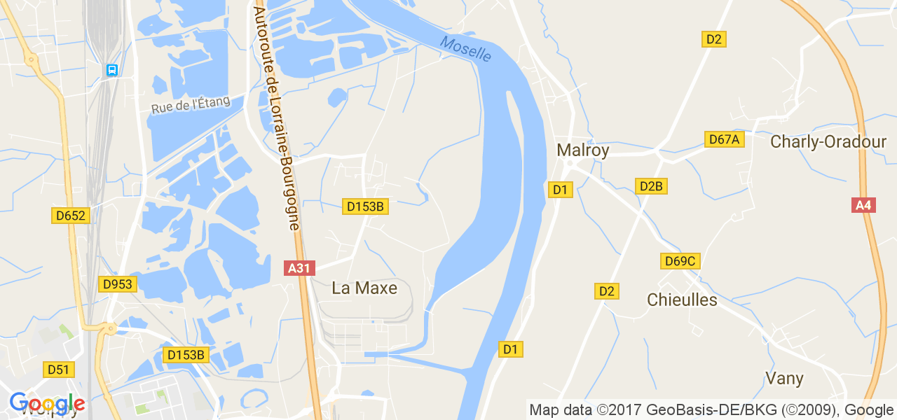 map de la ville de La Maxe