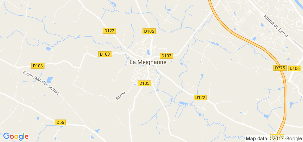 map de la ville de La Meignanne