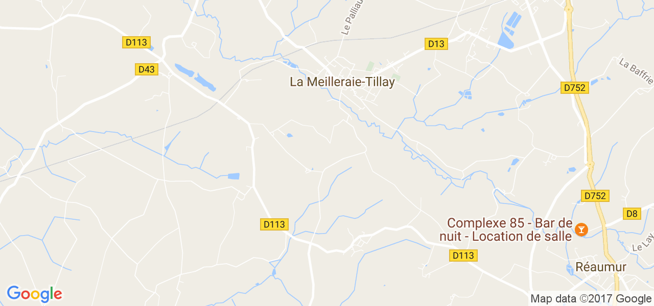 map de la ville de La Meilleraie-Tillay