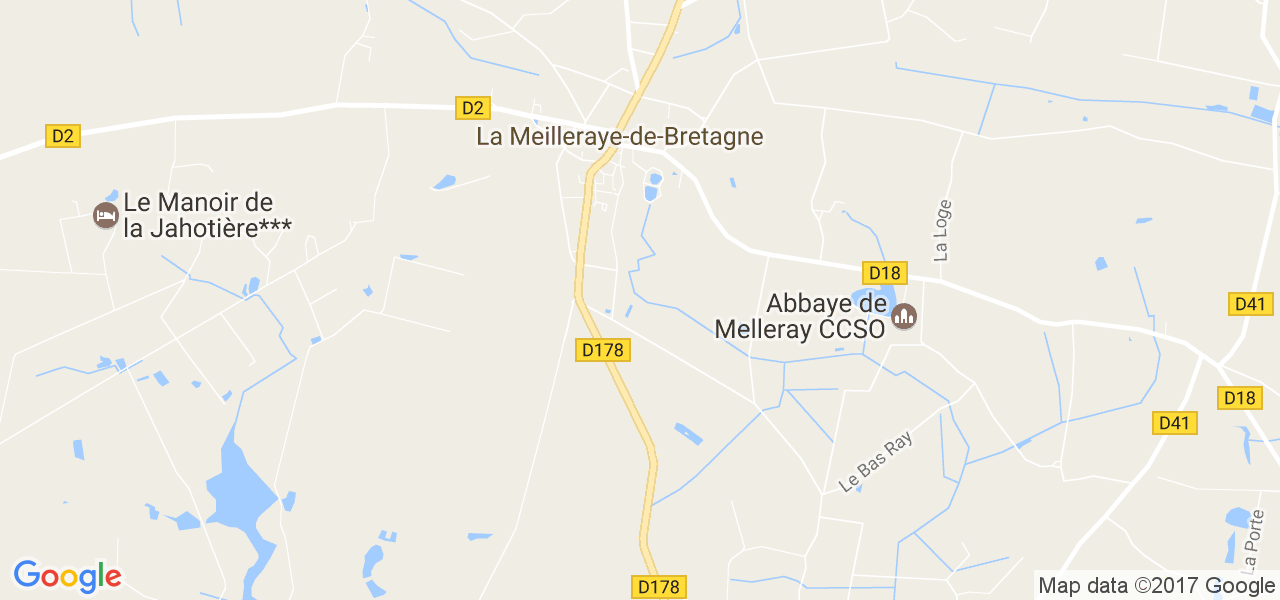 map de la ville de La Meilleraye-de-Bretagne