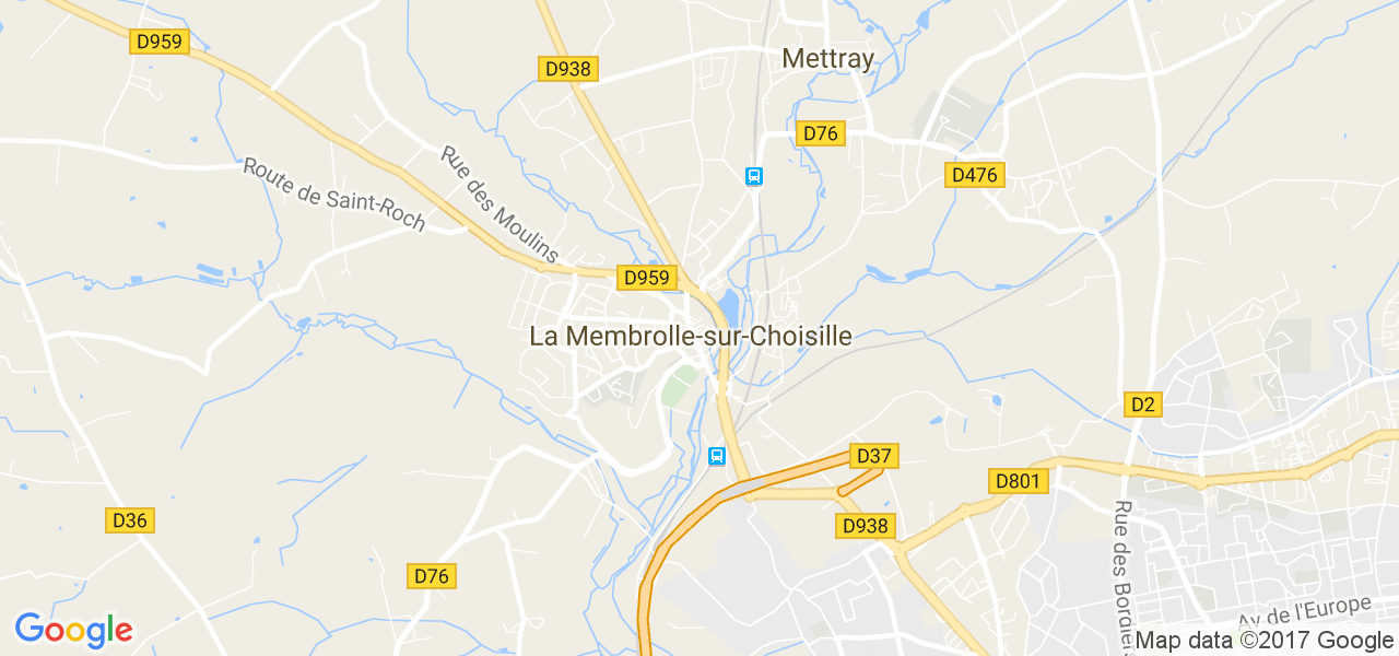 map de la ville de La Membrolle-sur-Choisille