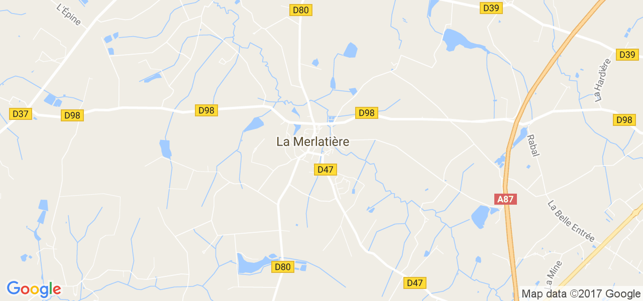 map de la ville de La Merlatière