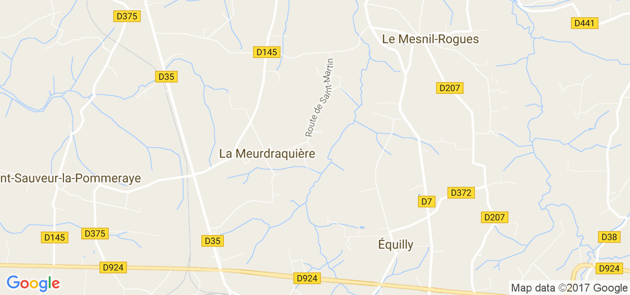 map de la ville de La Meurdraquière