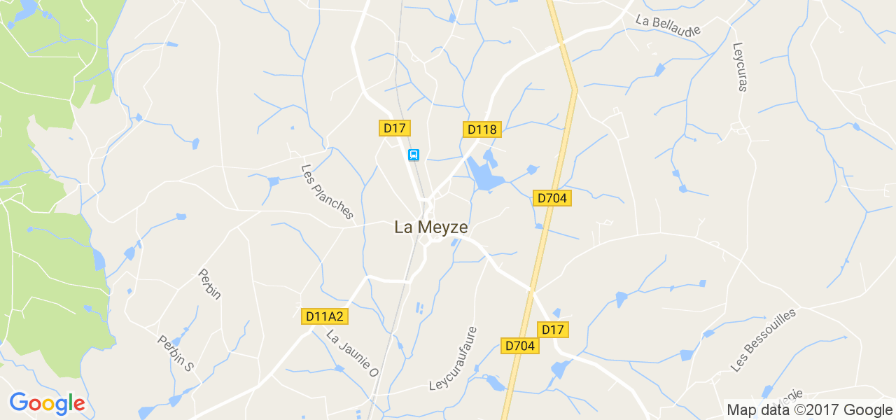 map de la ville de La Meyze