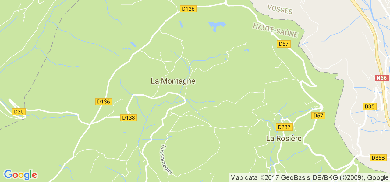 map de la ville de La Montagne