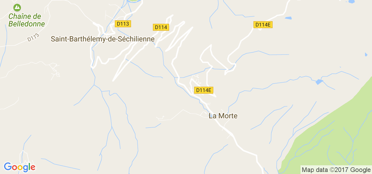 map de la ville de La Morte