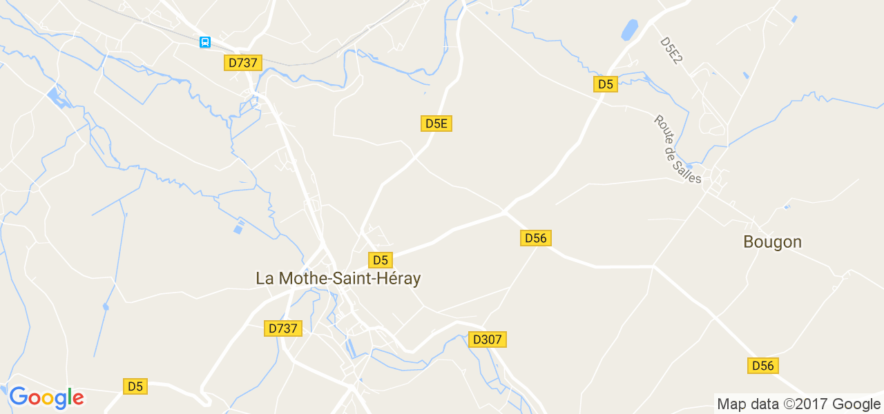 map de la ville de La Mothe-Saint-Héray