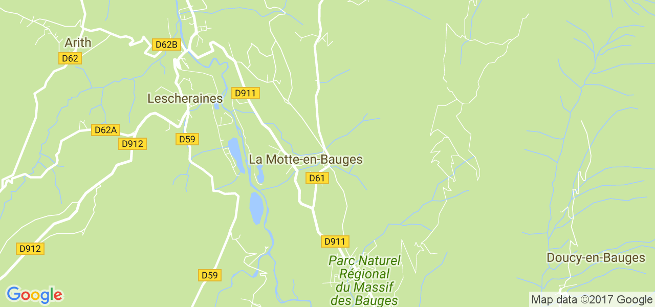 map de la ville de La Motte-en-Bauges