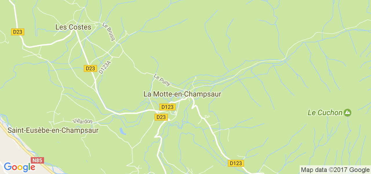 map de la ville de La Motte-en-Champsaur