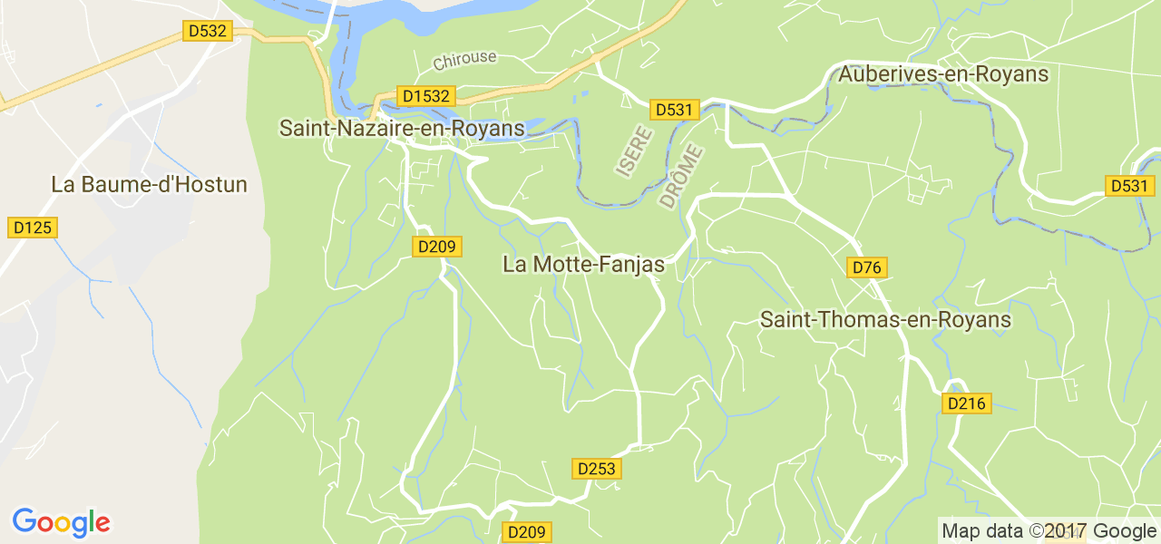 map de la ville de La Motte-Fanjas