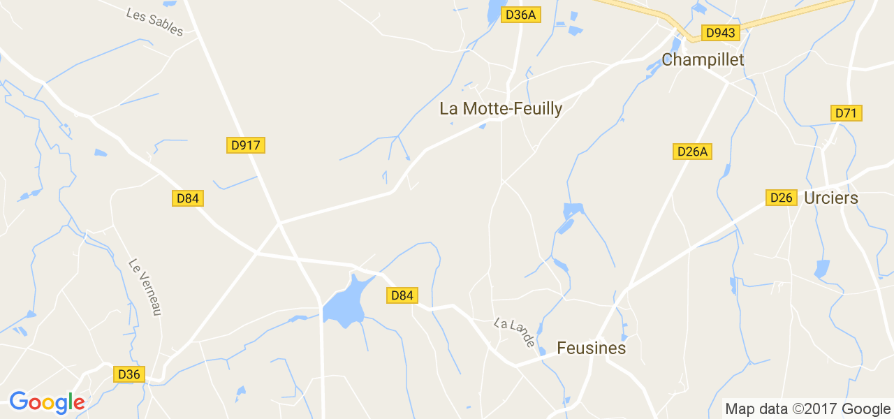 map de la ville de La Motte-Feuilly