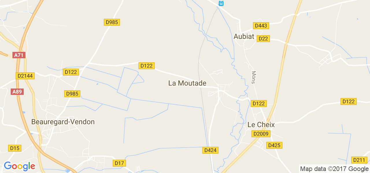 map de la ville de La Moutade