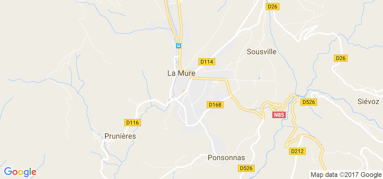 map de la ville de La Mure