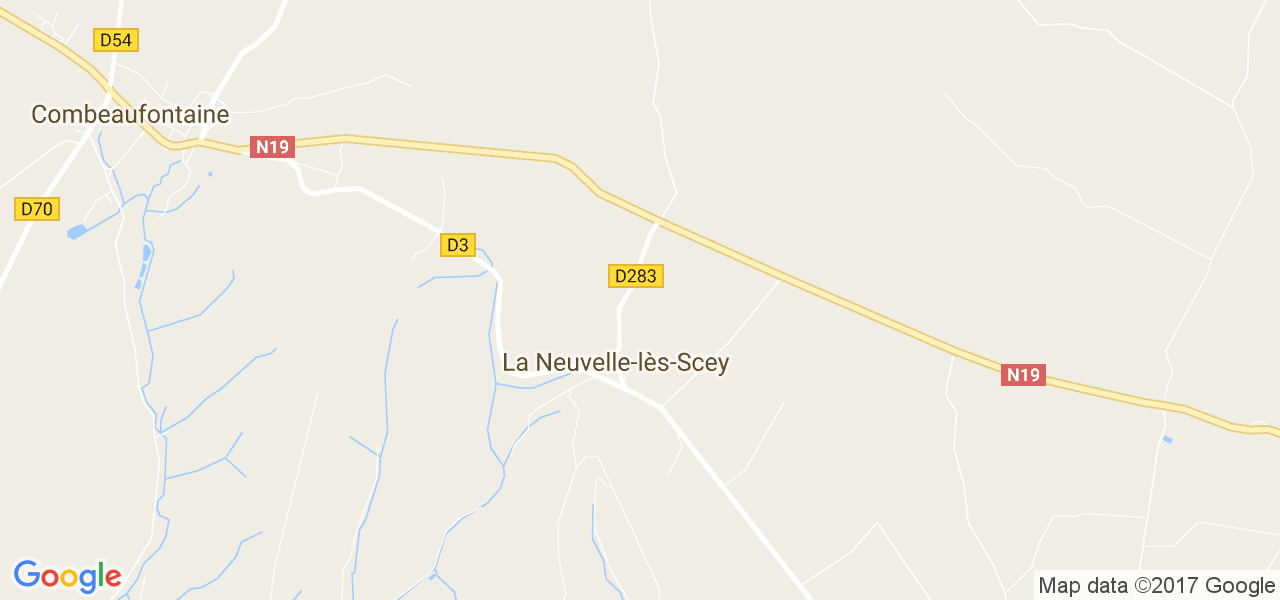 map de la ville de La Neuvelle-lès-Scey