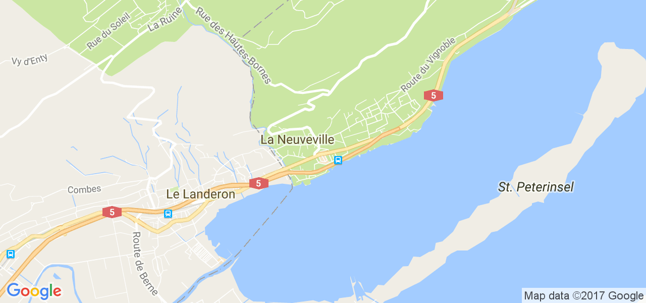 map de la ville de La Neuveville