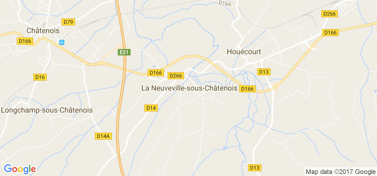 map de la ville de La Neuveville-sous-Châtenois