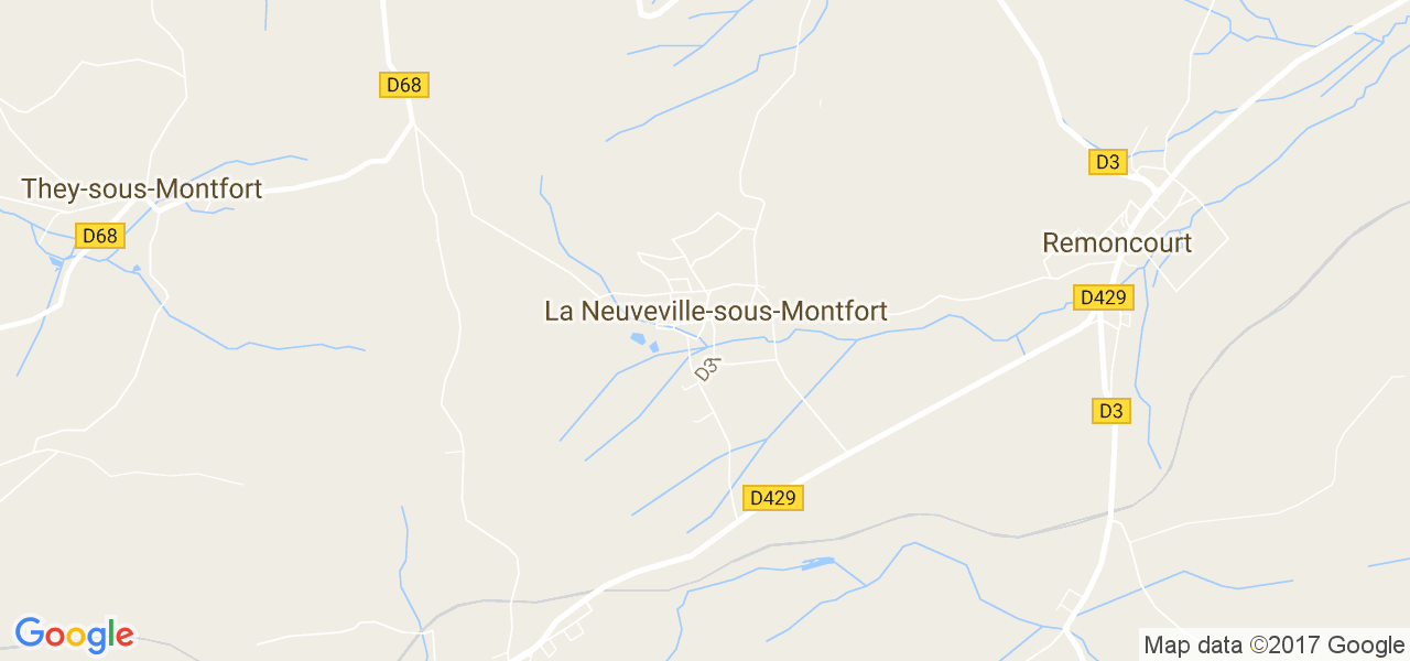 map de la ville de La Neuveville-sous-Montfort