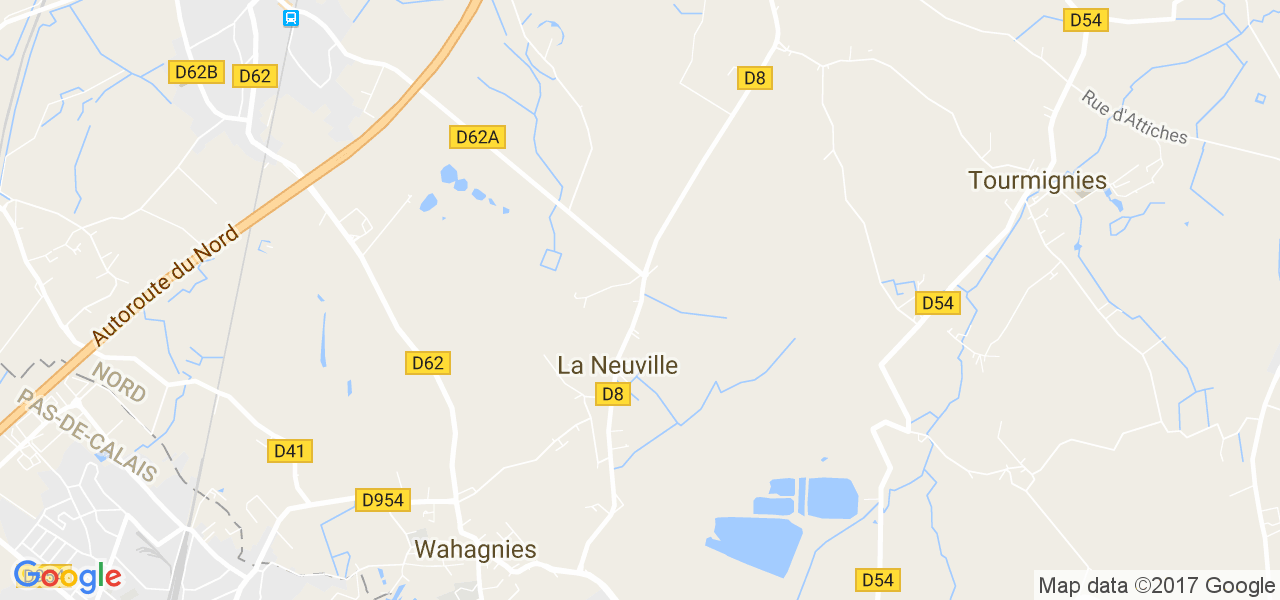 map de la ville de La Neuville