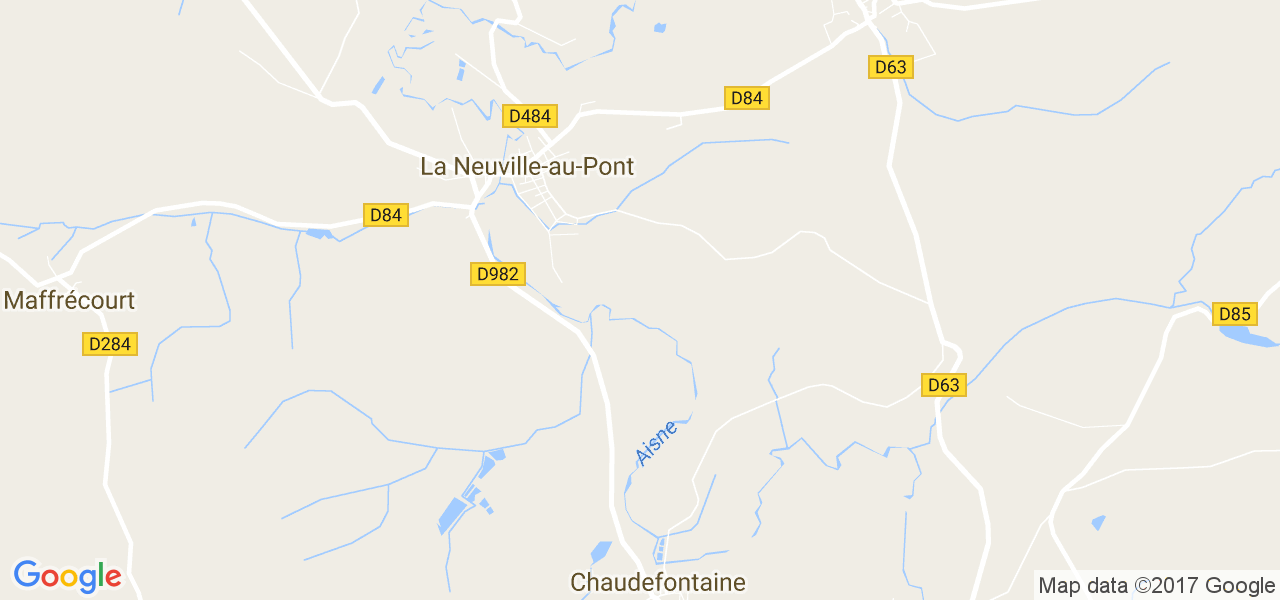 map de la ville de La Neuville-au-Pont