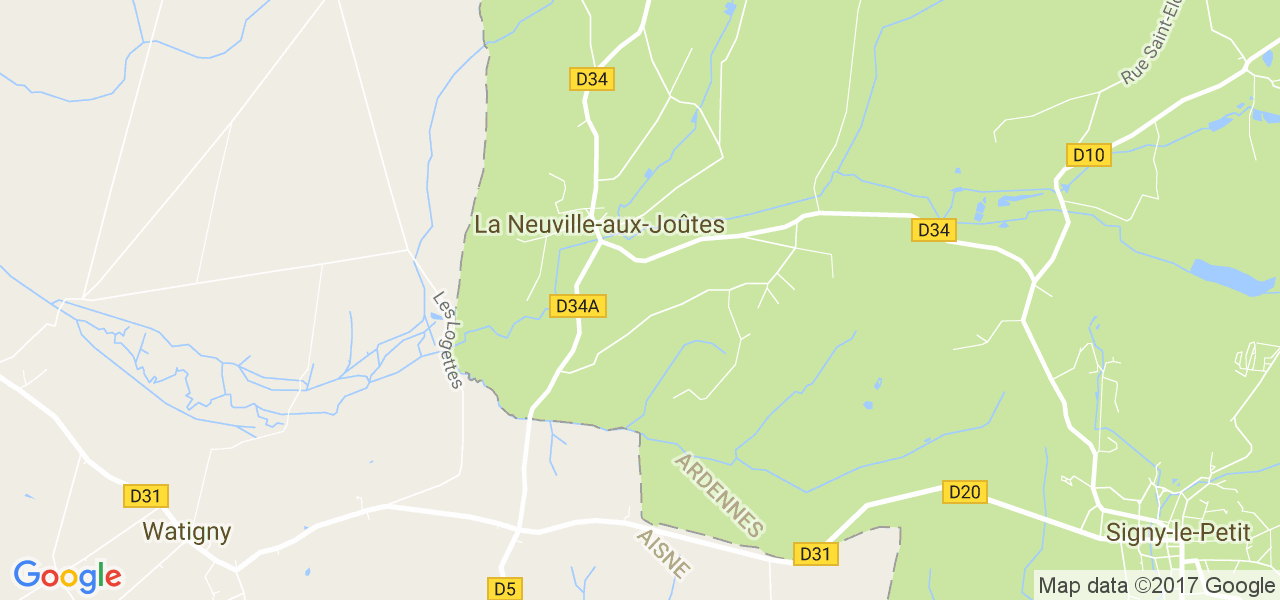 map de la ville de La Neuville-aux-Joûtes