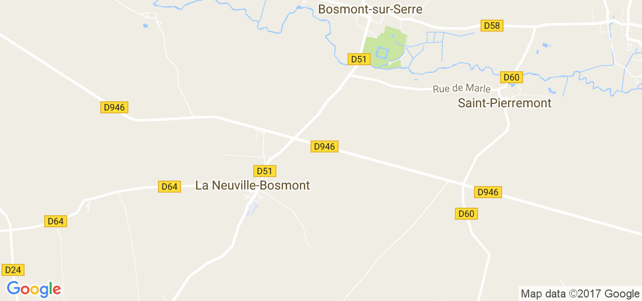 map de la ville de La Neuville-Bosmont