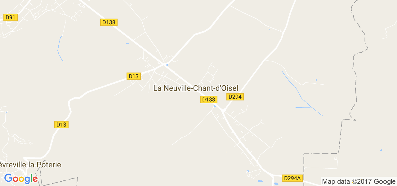 map de la ville de La Neuville-Chant-d'Oisel