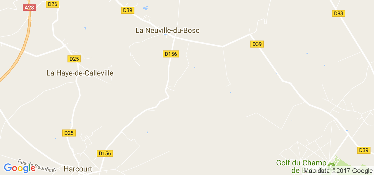 map de la ville de La Neuville-du-Bosc