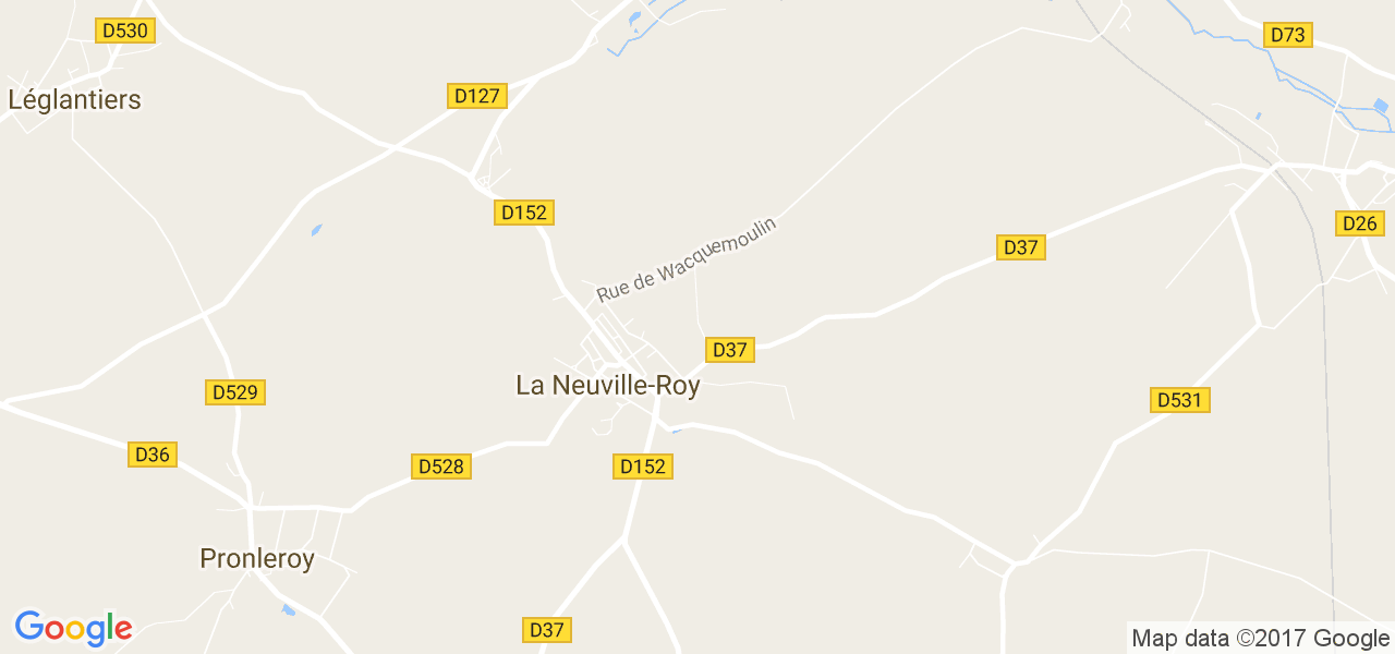 map de la ville de La Neuville-Roy