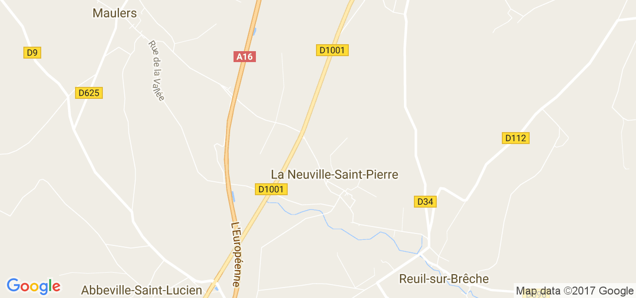 map de la ville de La Neuville-Saint-Pierre