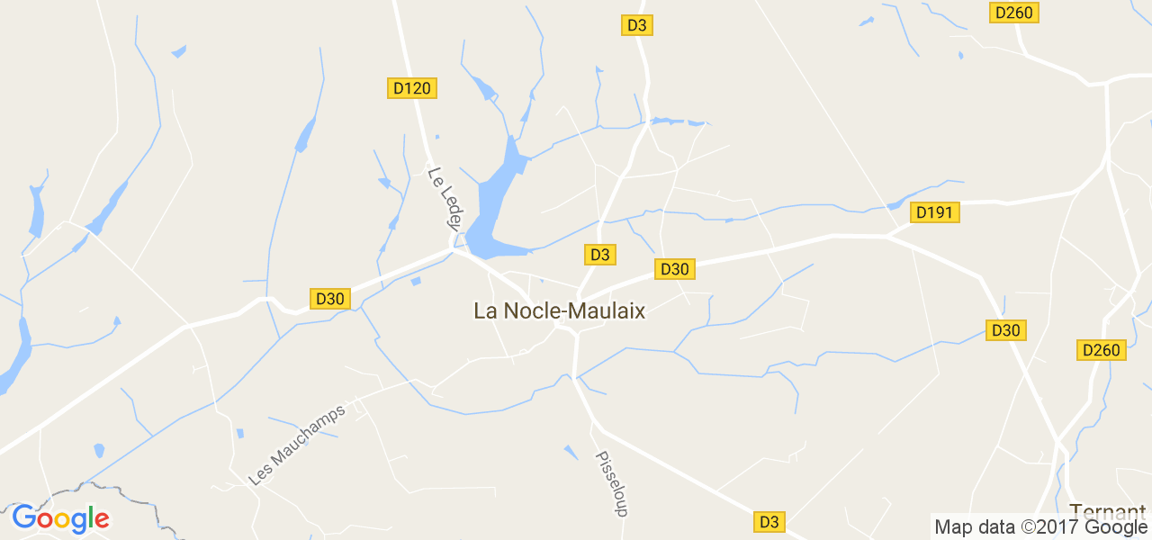 map de la ville de La Nocle-Maulaix