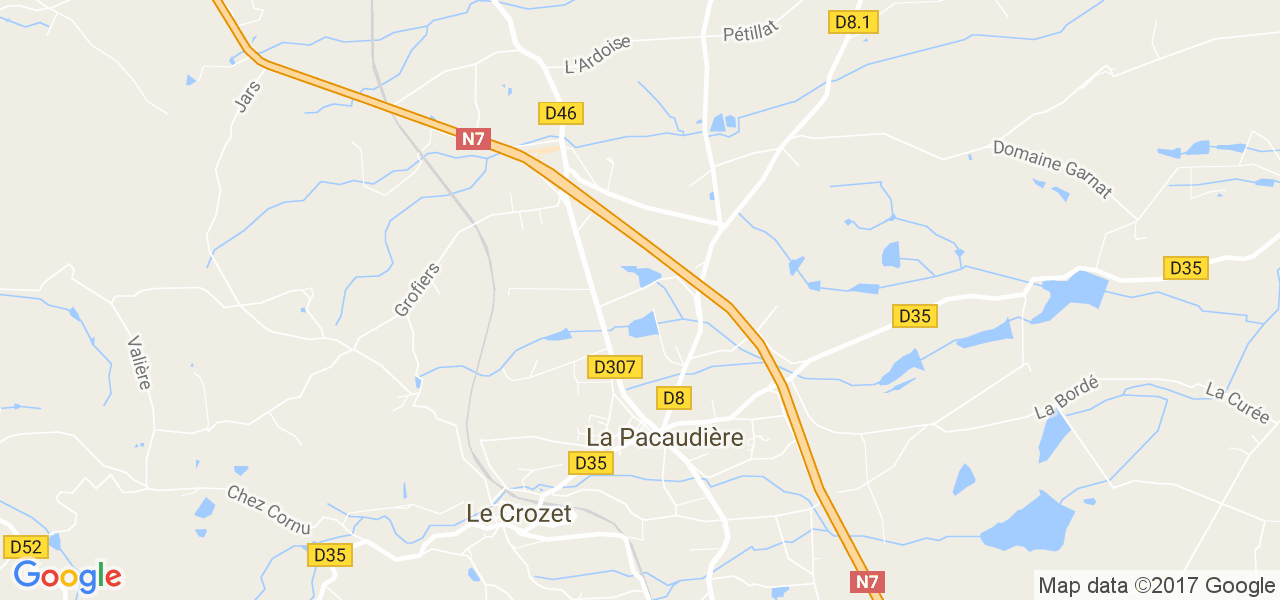 map de la ville de La Pacaudière