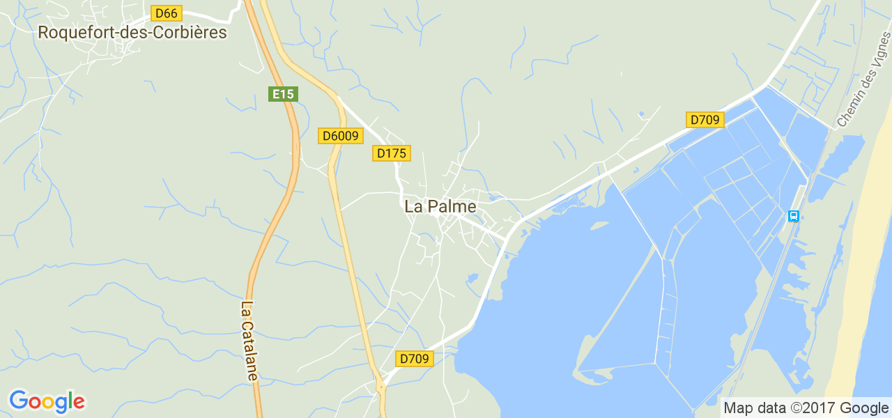 map de la ville de La Palme