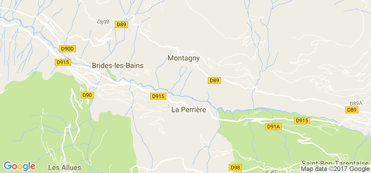 map de la ville de La Perrière